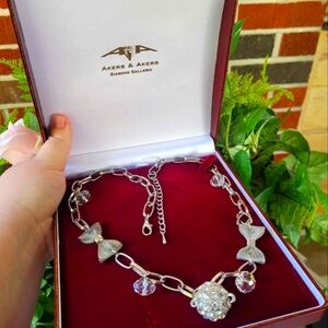 Akers and Akers Diamond Galleria Charm Necklace Vintage Rare